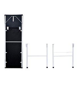 Maca/Mesa Divã Para Massagem Preto Com Pés Retiráveis Pintura Epóxi - S-8980